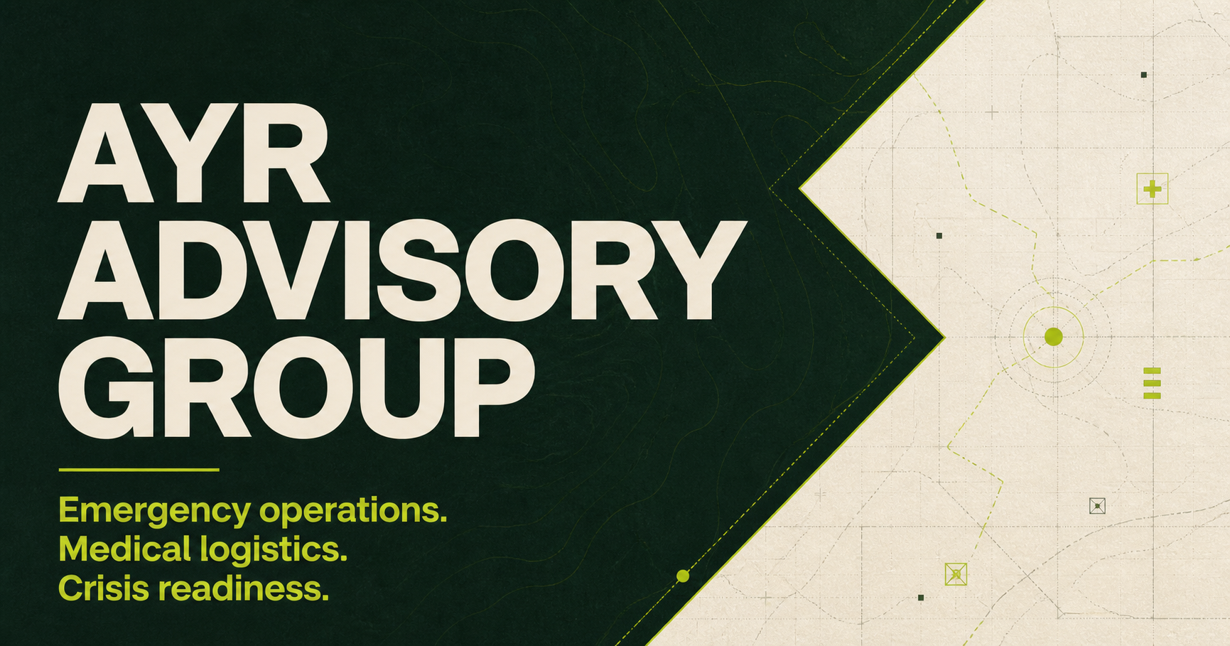 AYR Advisory Group — Emergency operations. Medical logistics. Crisis readiness.